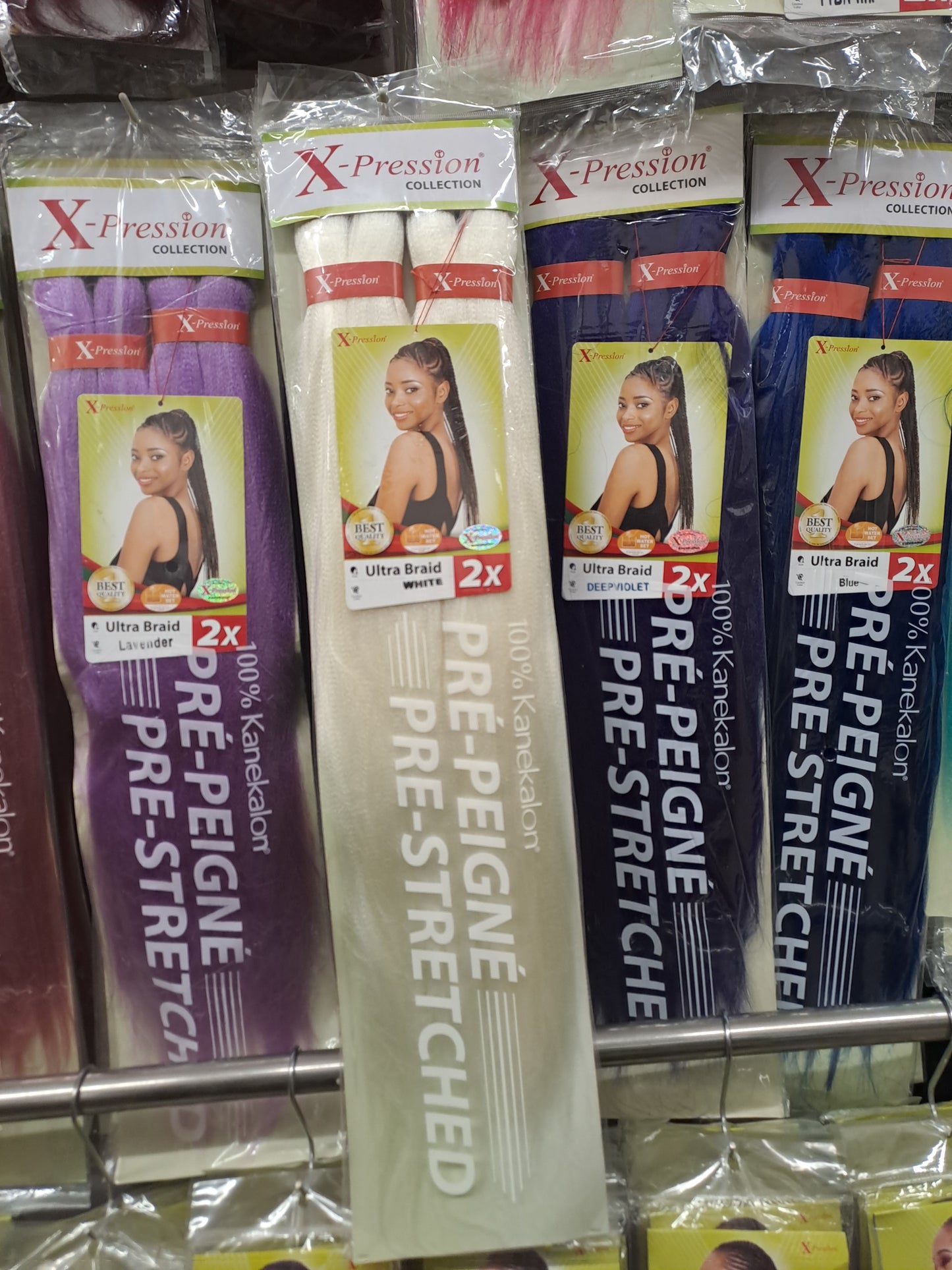 X pression Ultra Braid Extension Capelli Treccine braids Kanekalon Pre-stretched 160g 2 X 46''