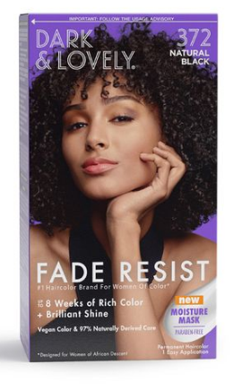 Dark and Lovely Fade Resist Rich Conditioning Color Natural Black 372 No Ammonia