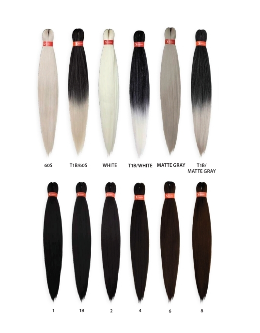 X pression Ultra Braid Extension Capelli Treccine braids Kanekalon Pre-stretched 160g 2 X 46''