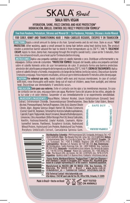 SKALA EXPERT- Maschera/Crema Condizionatore/Crema acconciatura "Crespo Divino" 3 in 1-250 ml- 100% vegano - Per l'effetto crespo portare volume e lucentezza ai capelli