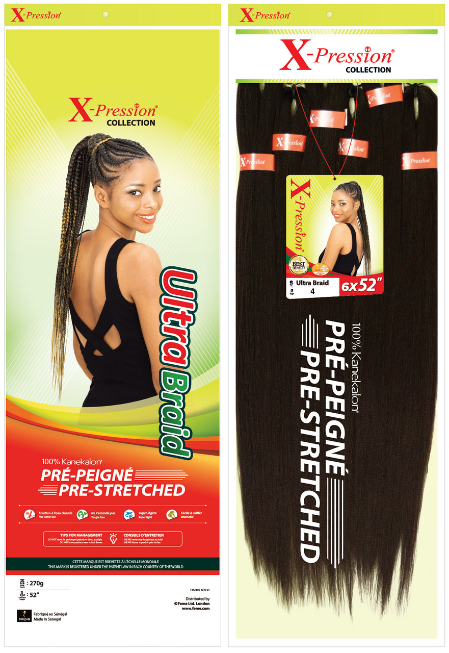 Xpression Hair Extensions Braids Kanekalon Prestretched XXL 270g 52''