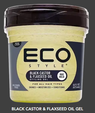 Eco Style Black Castor & Flaxseed Oil Gel 80oz/32oz/16oz/8oz