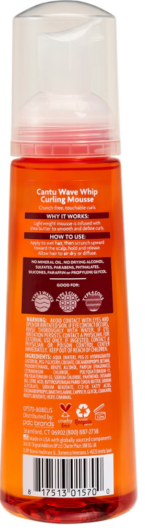 Cantu Shea Butter for Natural Hair Wave Whip Curling Mousse 248ml