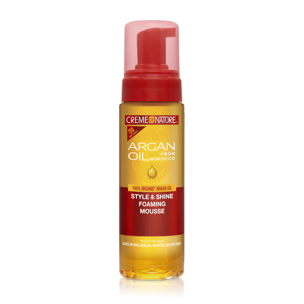 CREME OF NATURE ARGAN OIL STYLE & SHINE FOAMING HAIR MOUSSE 207ML