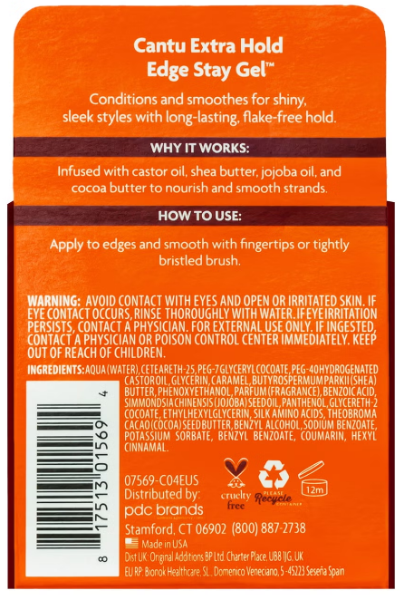 Cantu Shea Butter Extra Hold Edge Stay Gel 64g
