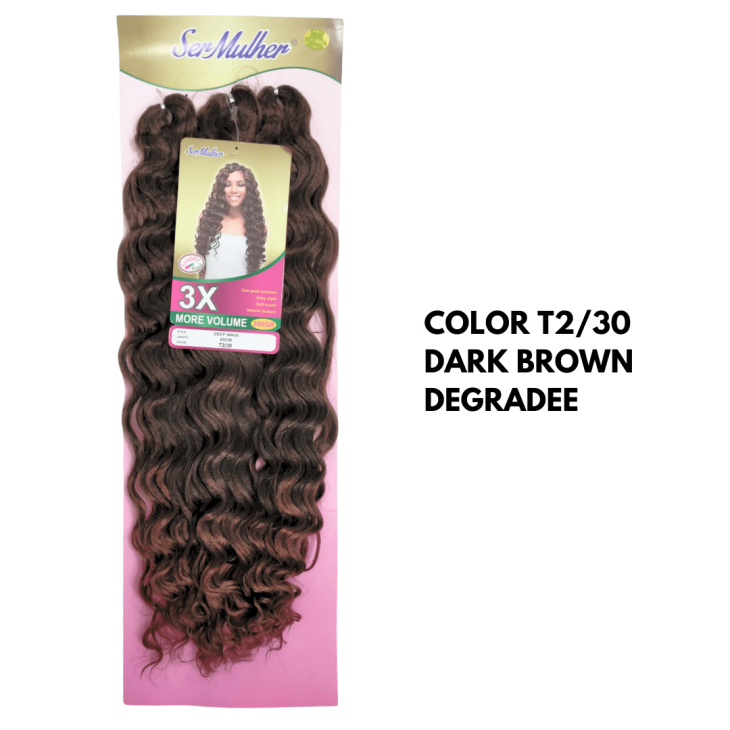 DEEP WAVE- Extension sintetiche di capelli ondulati per Crochet Braids- 300Gr 65cm