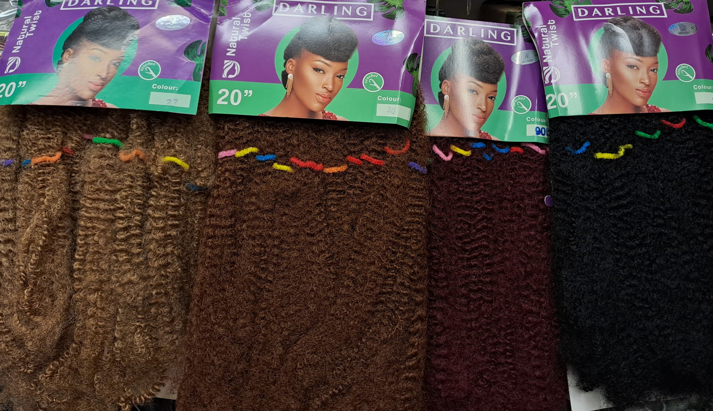 Darling Natural kinky Twist 20"