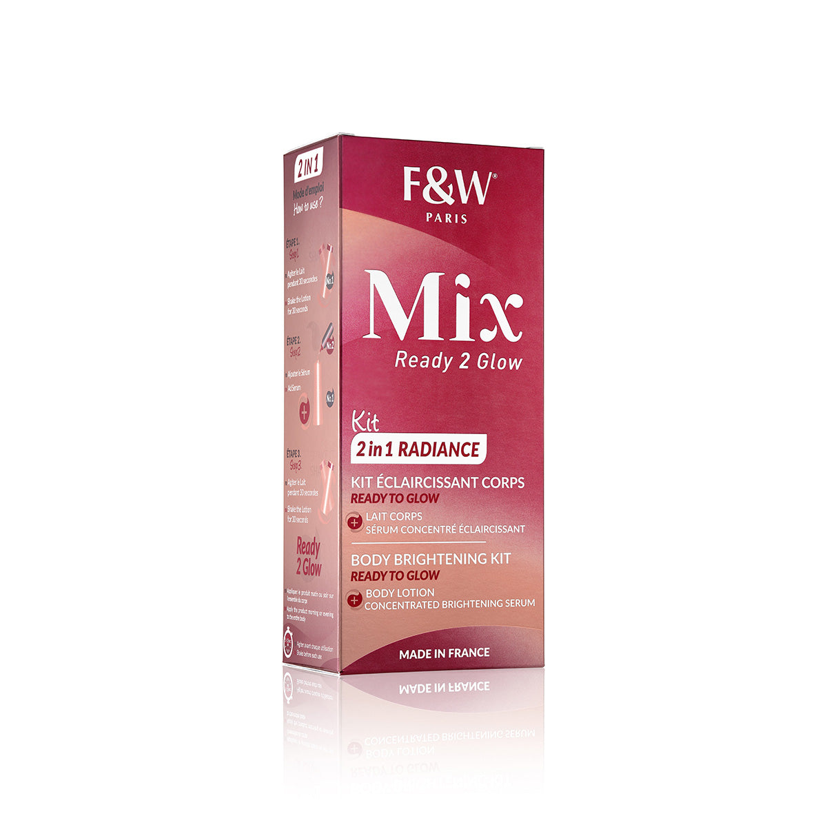 FAIR AND WHITE MIX READY 2 GLOW Body Brightening Kit 2in1 - Radiance 300ML +100ML