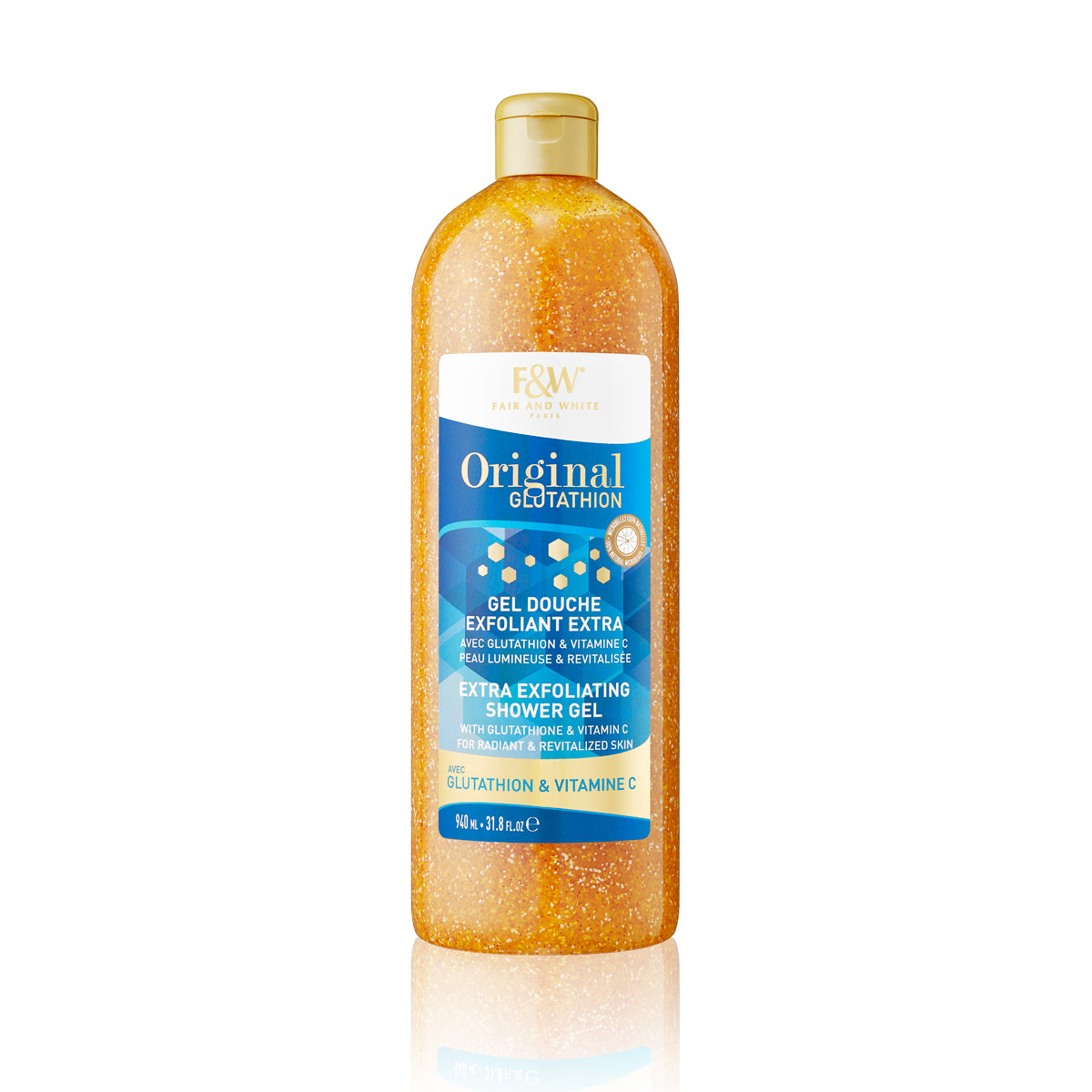 Fair & white Extra Exfoliating Shower Gel with Glutathione & Vitamin C 940 ml / 31.8 fl.oz