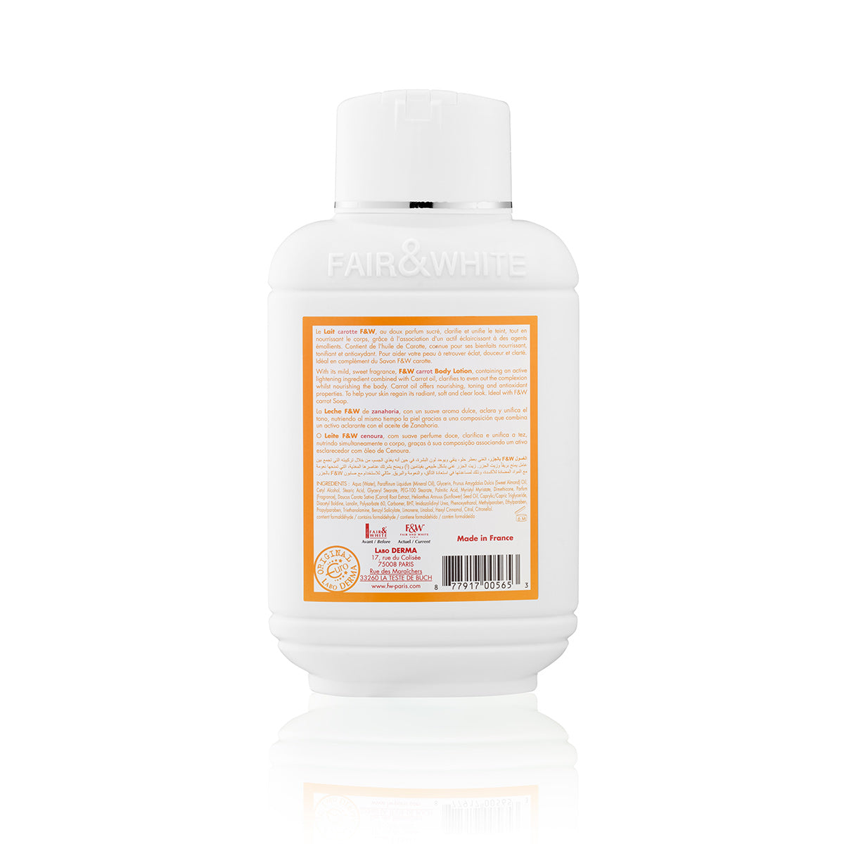 Fair and White Body Lotion - Carrot Original 485 ml . 17 fl.oz