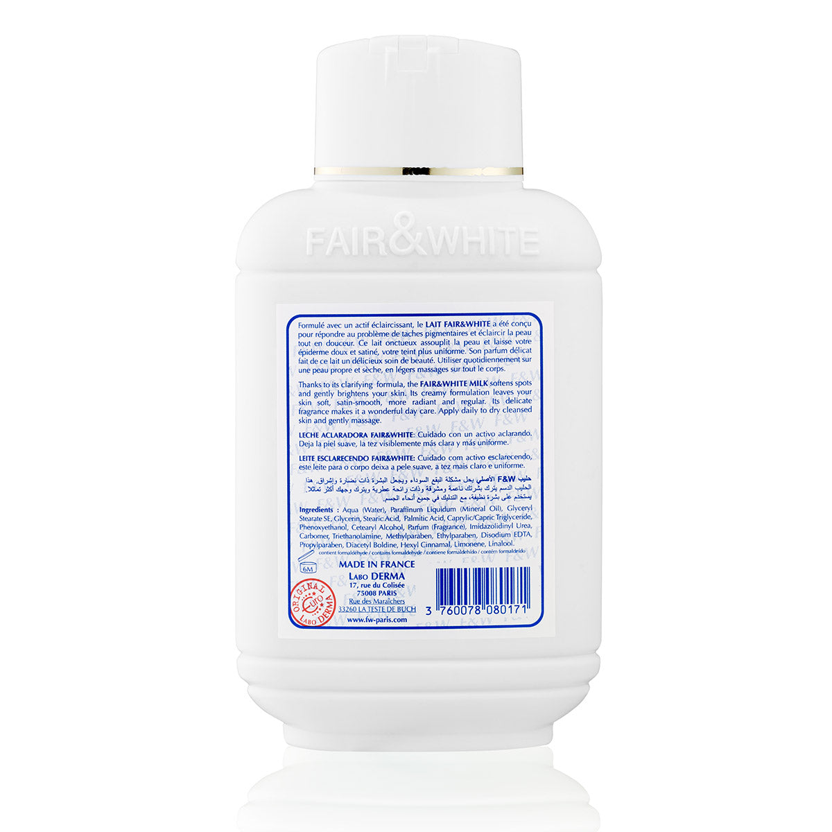 Fair and White Body Clearing Milk Original 486 ml 17 fl.oz