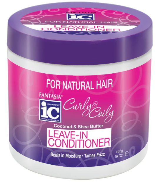 ic Fantasia Curly & Coily Coconut & Shea Butter Leave-in Conditioner No Mineral oil, Sulfates, Parabeans, Silicon, Phthalate, Gluten, Paraffin, Propylene, Paba or Dea 453g 16oz
