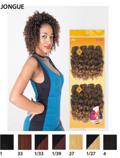 Jongue 4 Weavon, Extension, Tissage-Artificial Hair 10", 12" 200G