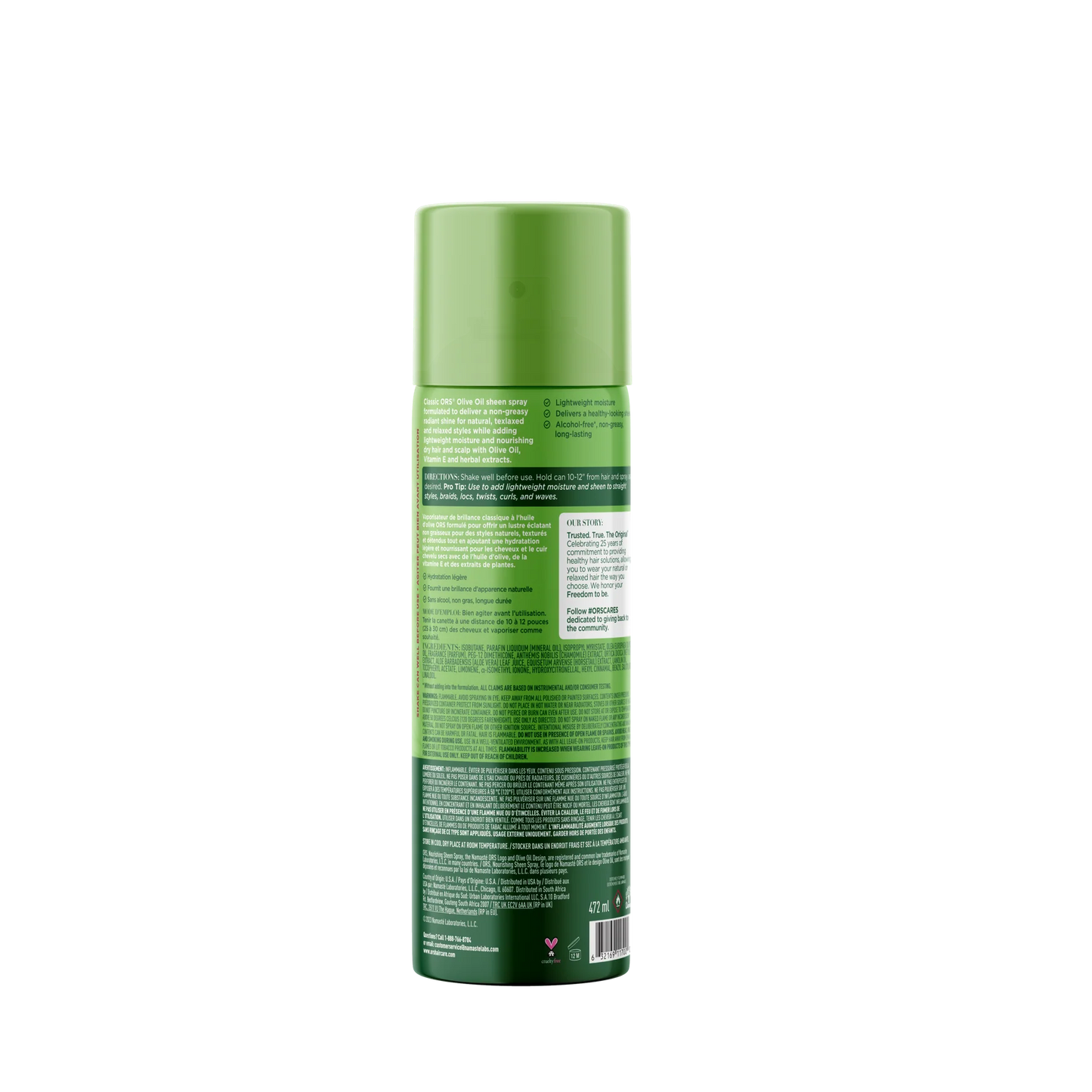 ORS Olive Oil Nourishing Sheen Spray alcohol free 472 ml- 332g ( 11.07 oz )