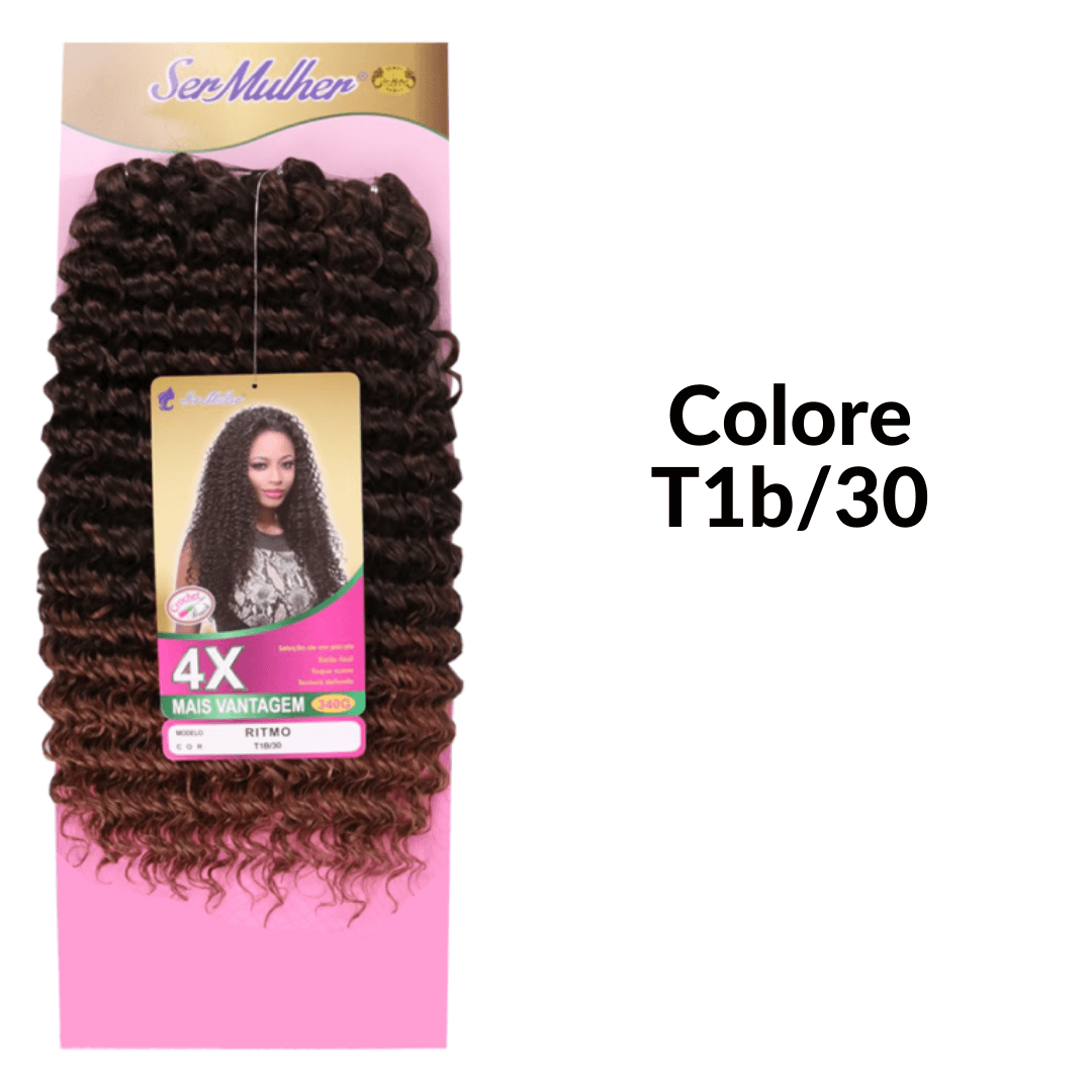 RITMO Extension di capelli ricci per Crochet Braids 50cm 340g