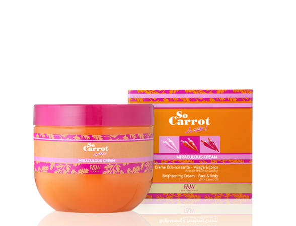 Fair & White SO CARROT MIRACULOUS CREAM BRIGHTENING FACE & BODY CREAM-CRÈME ÉCLAIRCISSANTE VISAGE & CORPS 250 ml / 8,45 fl.oz