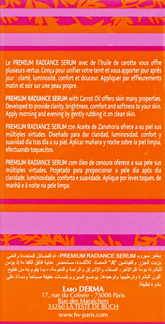 Fair & White SO CATRROT PREMIUM RADIANCE SERUM BRIGHTENING SERUM - SIERO ILLUMINANTE 30 ml / 1 fl.oz