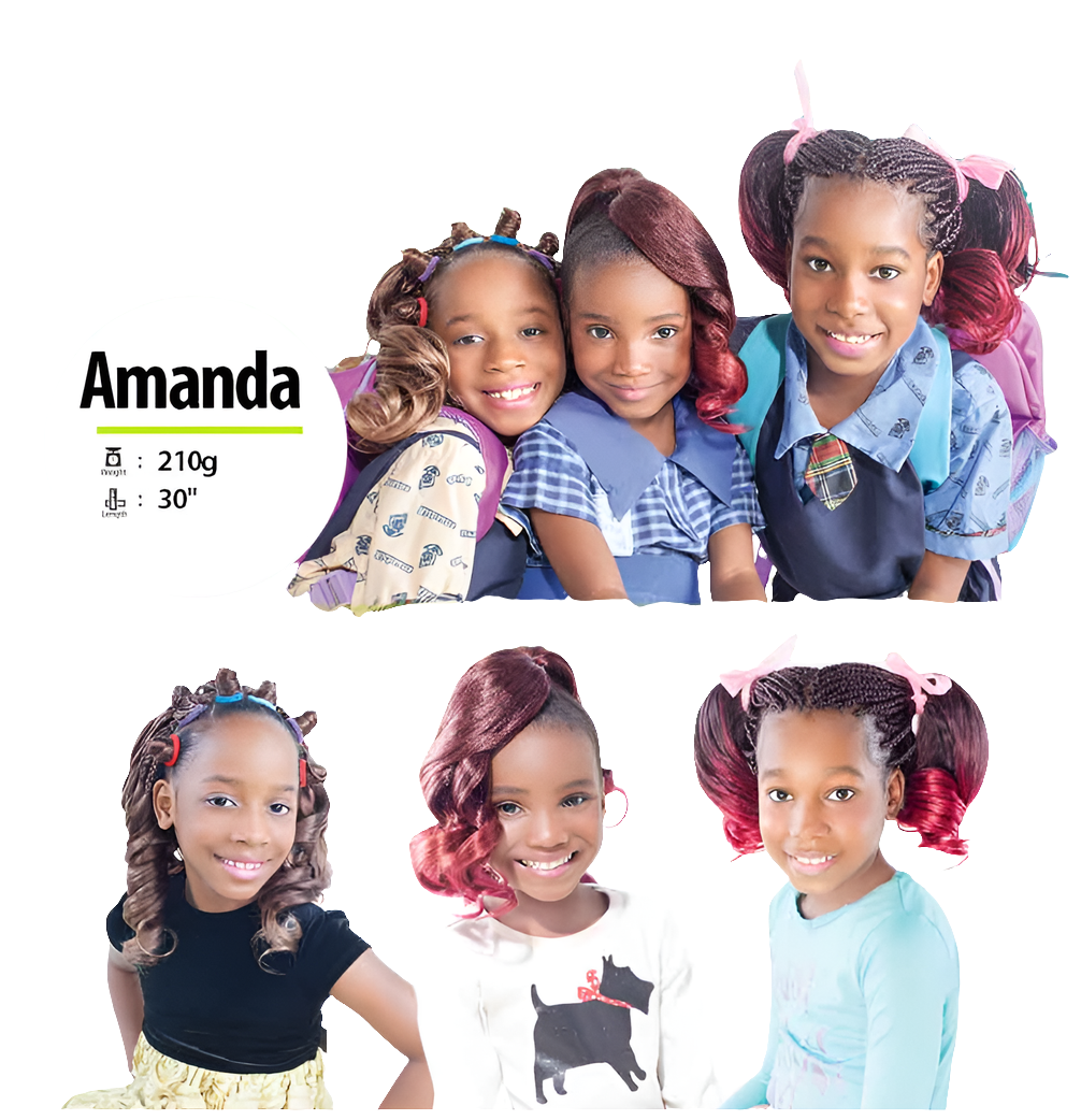 X-PRESSION AMANDA-WITH SPIRAL CURL FOR KIDS BRAIDING 210g 30"