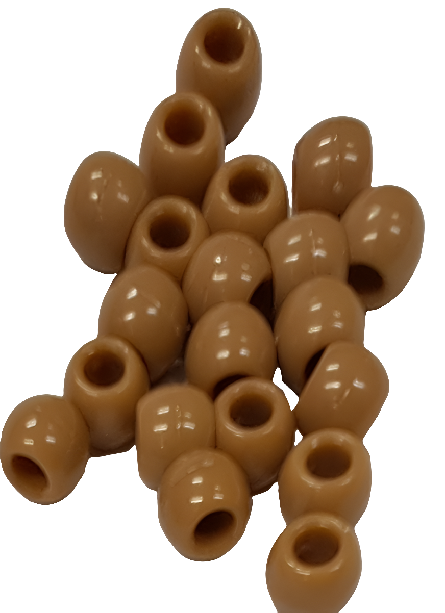 Perline marrone chiaro per treccine e dreadlocks.
20 perline