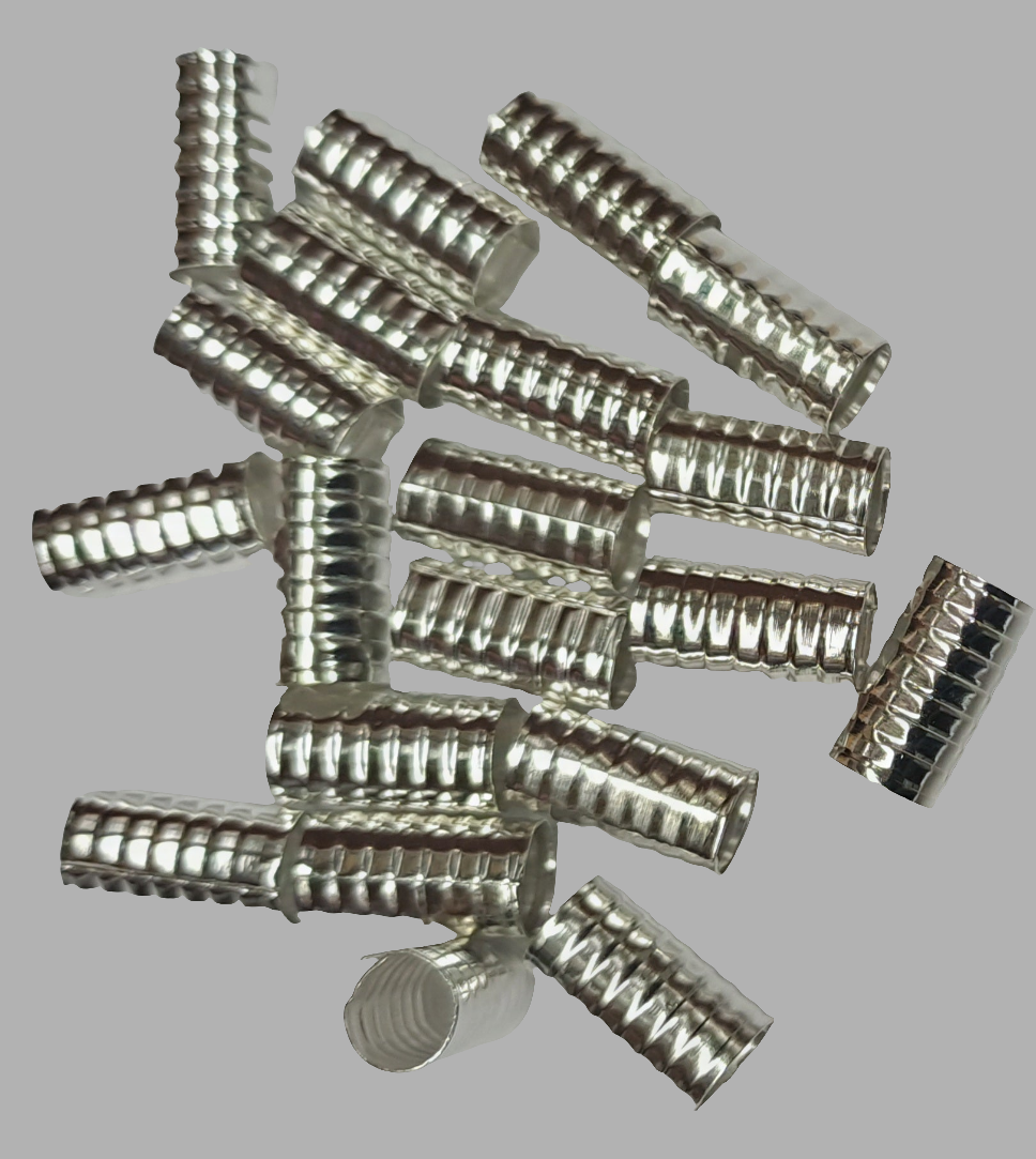 Anelllini classici lunghi per capelli regolabili. 20 pz colore argento.