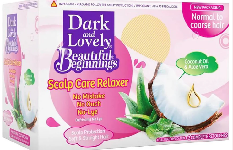 Dark & lovely Beautiful Beginnings Scalp Care No Lye Relaxer Kit Normal to coarse
