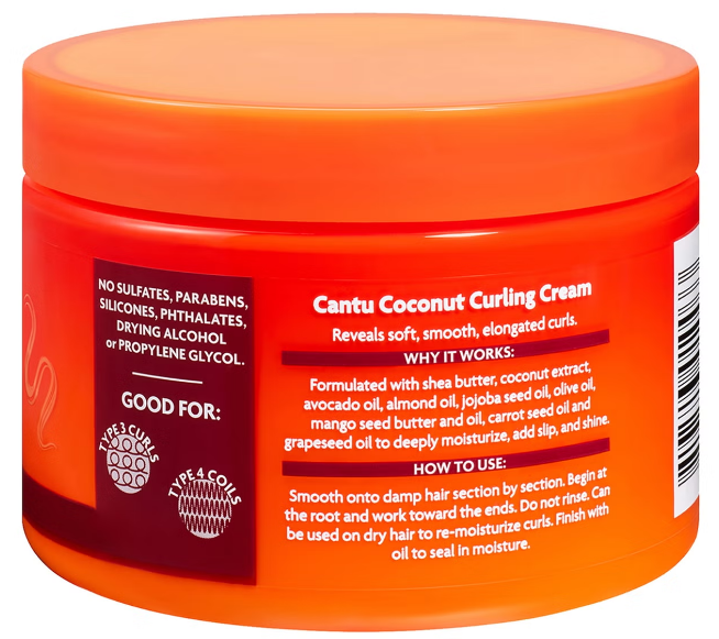 Cantu Shea Butter Natural Hair Coconut Curling Cream 340g