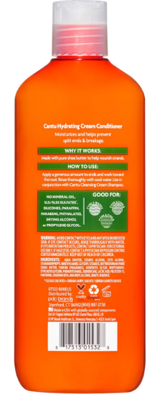 Cantu Shea Butter for Natural Hair Sulfate-Free Hydrating Cream Conditioner 400ml-Balsamo idratante in crema senza solfati
