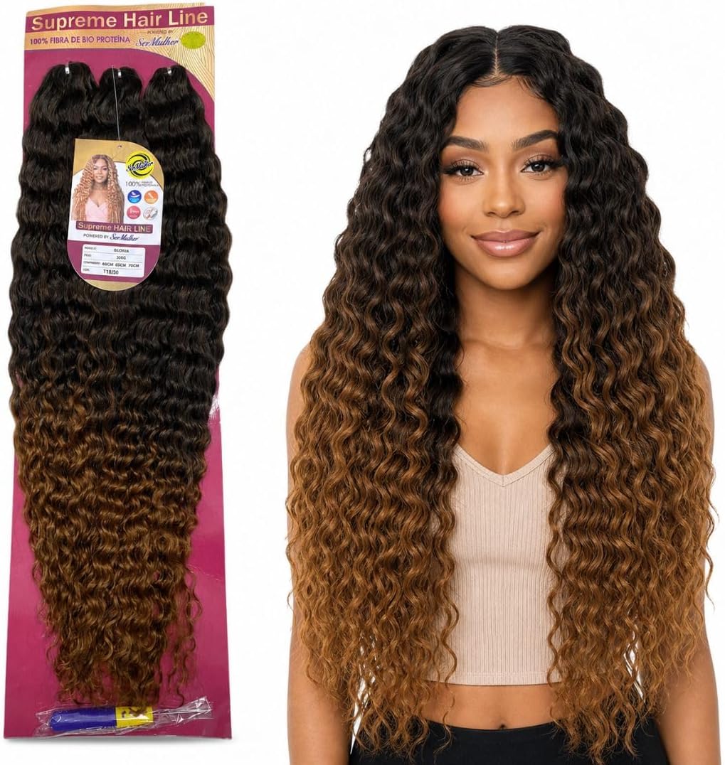 GLORIA – Extension Crochet Braids in Bioproteina – capelli ondulati 300g (70cm, 65cm, 60cm)