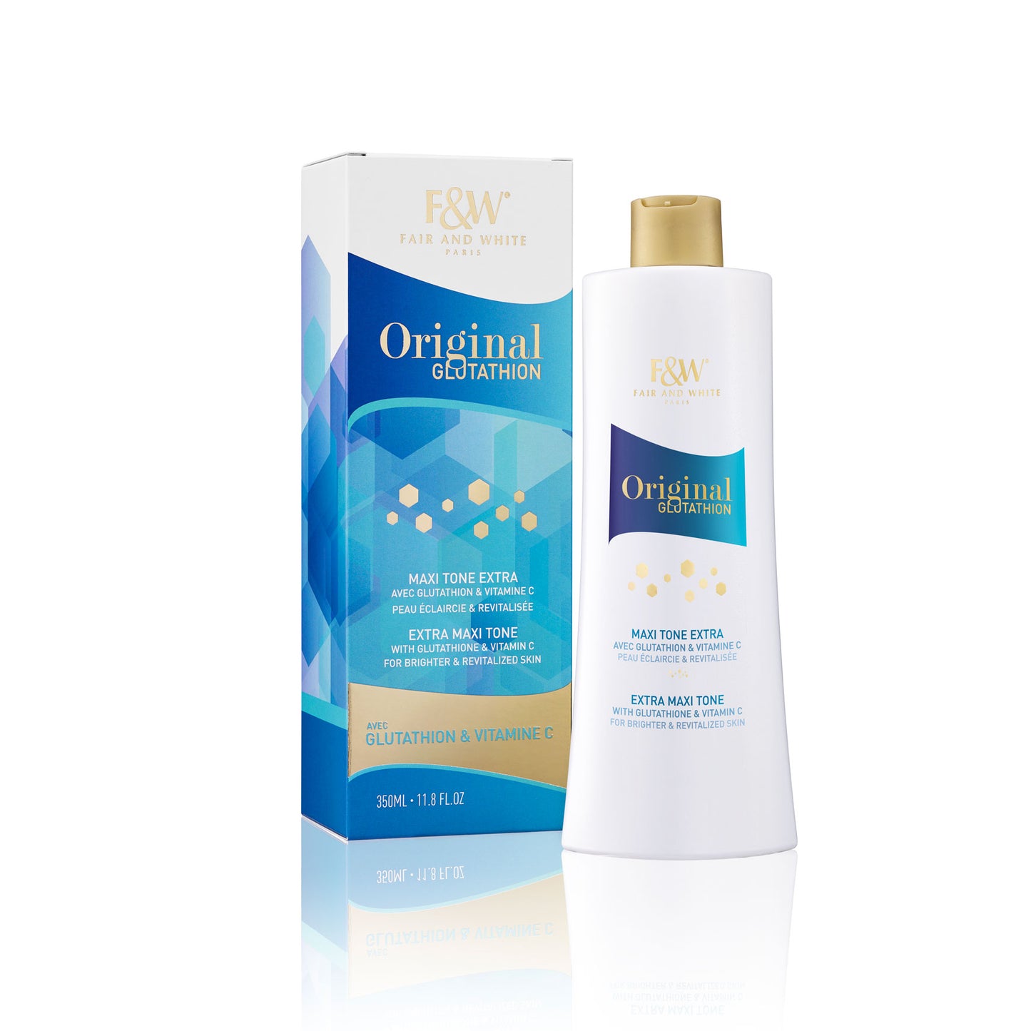 Fair & White ORIGINAL GLUTATHION ANTI-SPOTS BODY ROUTINE PACK OF 3 PRODUCTS