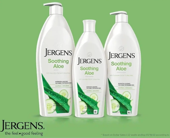JERGENS Soothing Aloe Refreshing Moisturizer 621 ml ( 21oz )