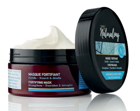 Kairly Naturalong Fortifying Mask 250ml with Castor oil, Aloe Vera, Peppermint Extract, Keratin and Glicerine- 8.8fl.oc