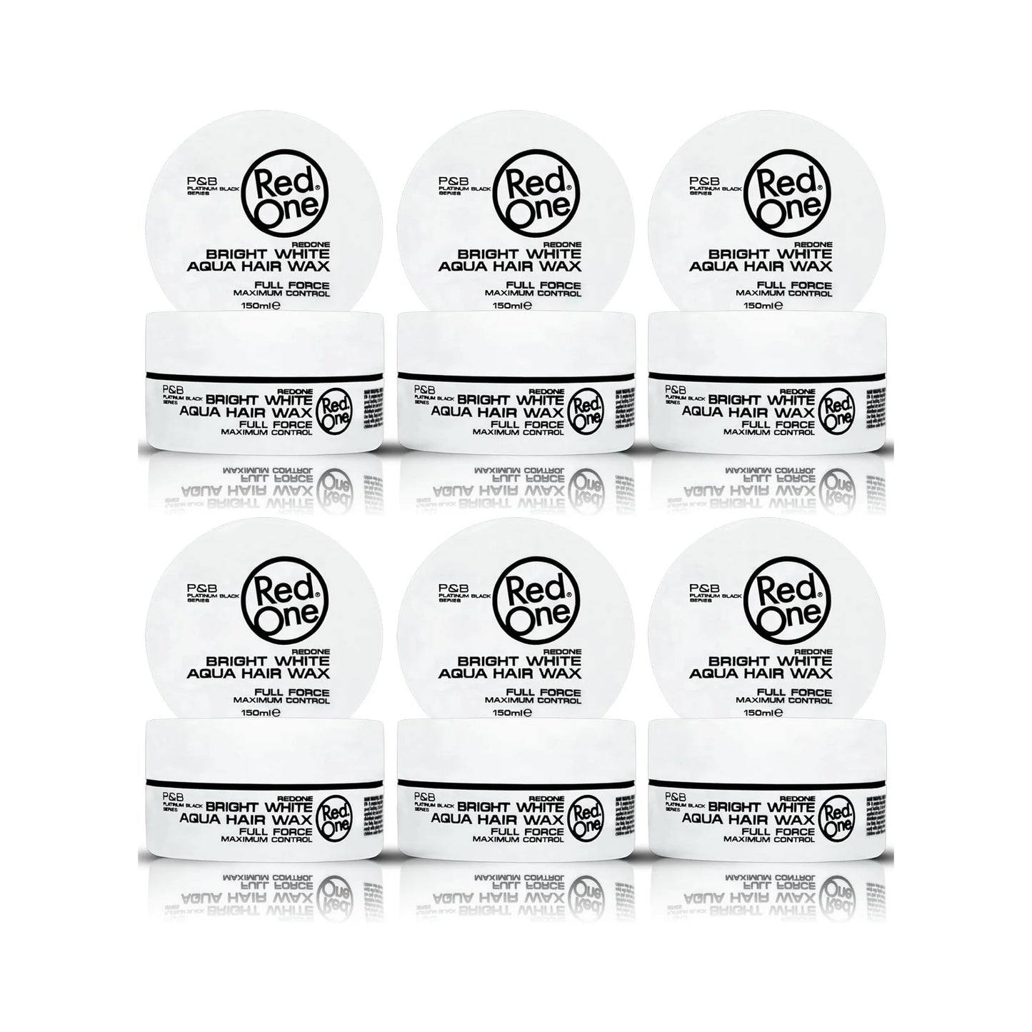 REDONE BRIGHT WHITE AQUA HAIR WAX FULL FORCE 6x150ml