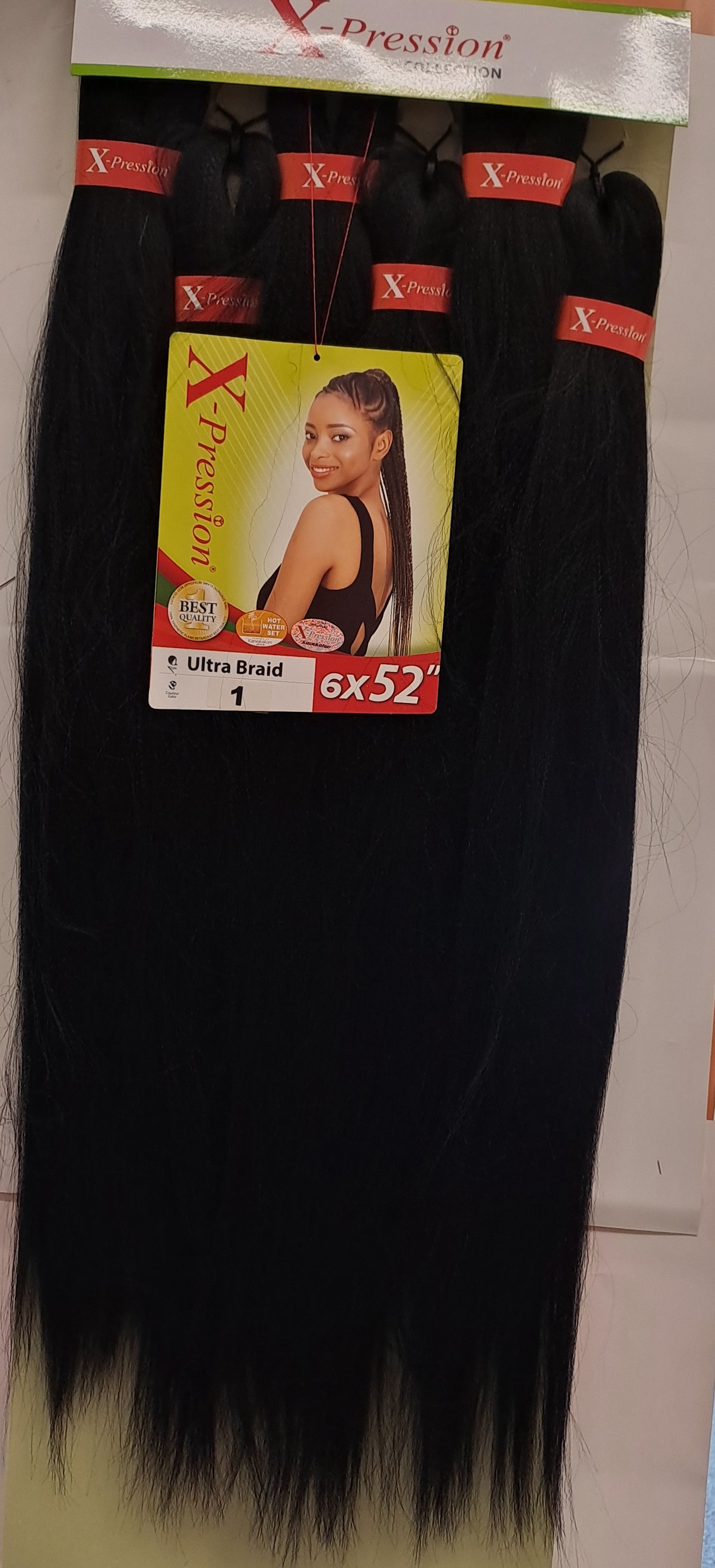 X-pression Ultra Braid Extension Capelli Treccine braids Kanekalon Prestretched XXL 270g 6x 52"