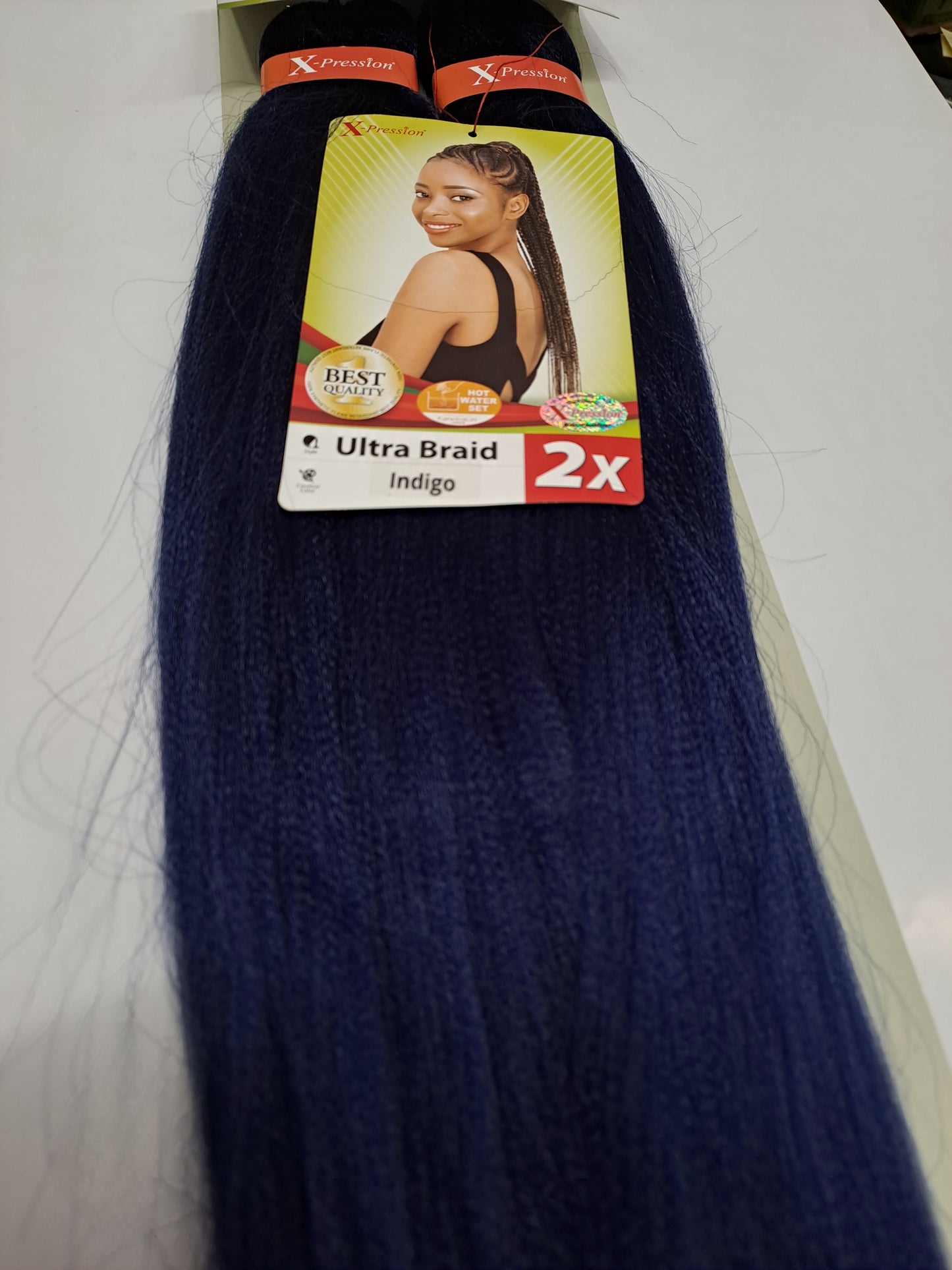 X pression Ultra Braid Extension Capelli Treccine braids Kanekalon Pre-stretched 160g 2 X 46''
