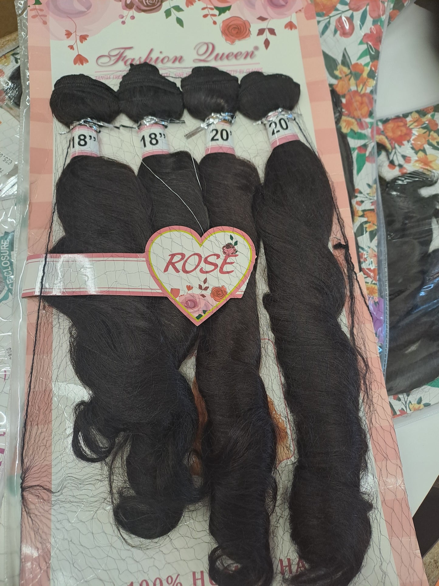 Fashion Queen Tangle free weavon 18" 20" Wave color 2 natural black