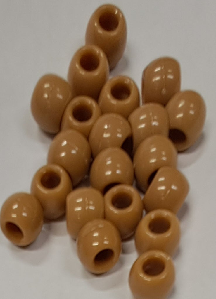 Perline marrone chiaro per treccine e dreadlocks.
20 perline
