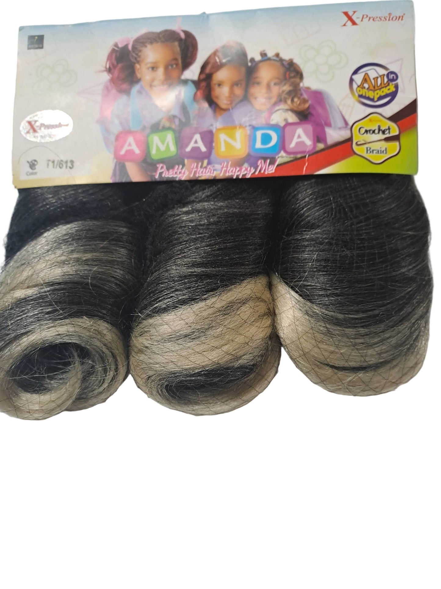 X-PRESSION AMANDA-WITH SPIRAL CURL FOR KIDS BRAIDING 210g 30"
