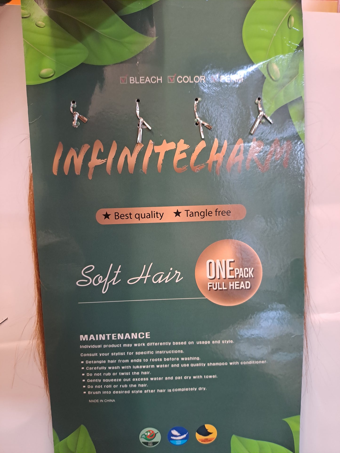 Infinitecharm Straight Weavon 12" 4 pics with closure