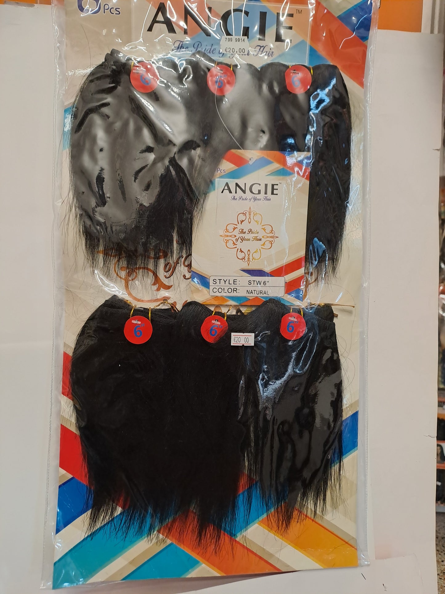 Angie STW weavon hair 6"x 6 200g