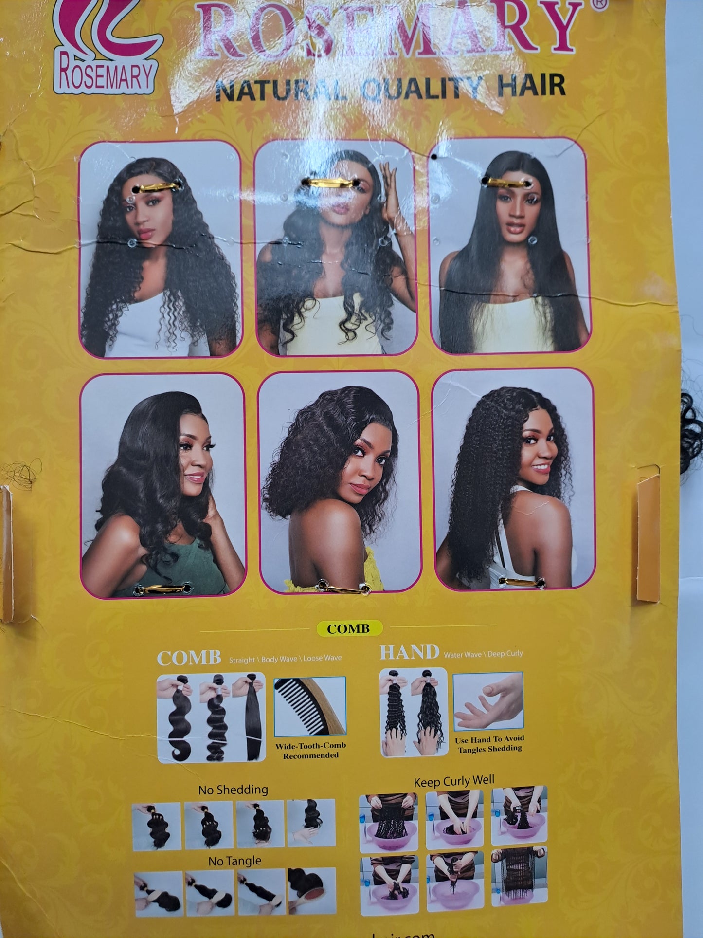 Rosemary Mongolian kinky Curl hair 14" x 6 pics