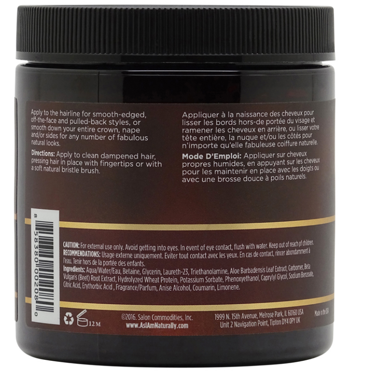 As I Am Smoothing Gel with Aloe Vera , Sugar Beet Root, Vegetables Glycerine and WProtein 227g