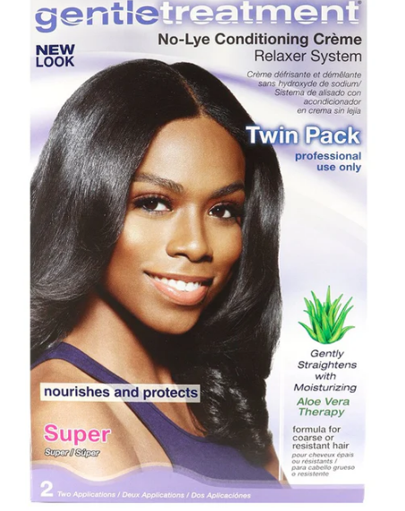 Gentle Treatment No Lye Relaxer Twin Pack Kit Super, Pack of 2 Applications