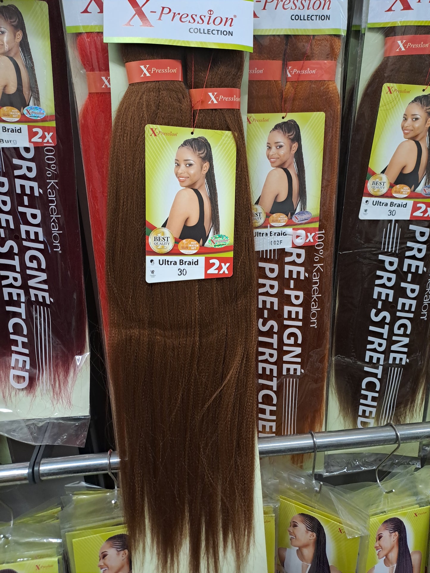 X pression Ultra Braid Extension Capelli Treccine braids Kanekalon Pre-stretched 160g  2 X 46''