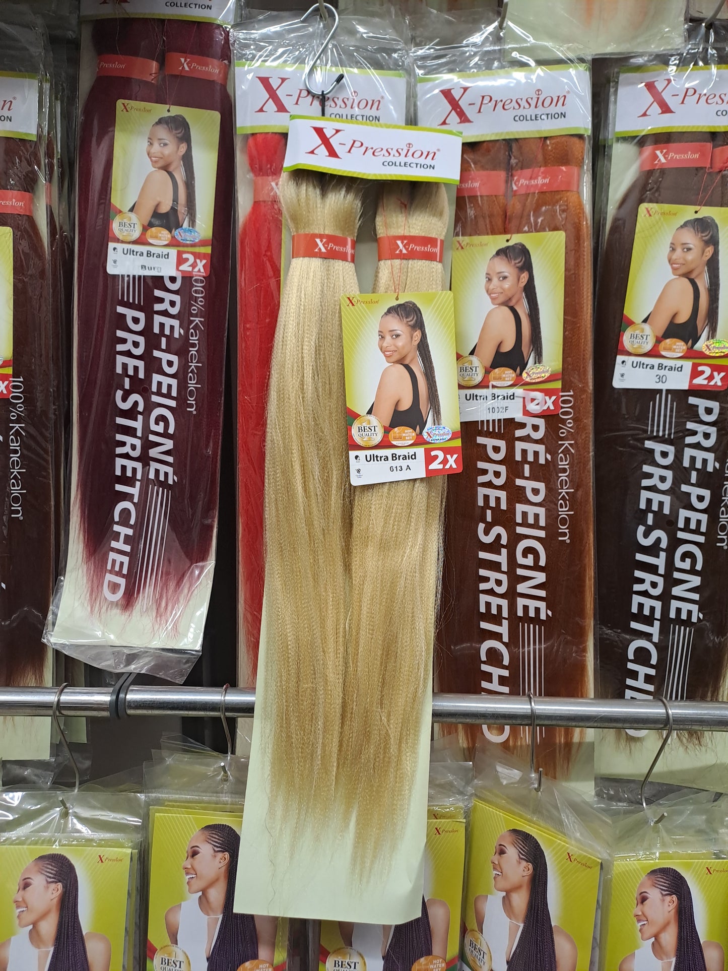 X pression Ultra Braid Extension Capelli Treccine braids Kanekalon Pre-stretched 160g  2 X 46''