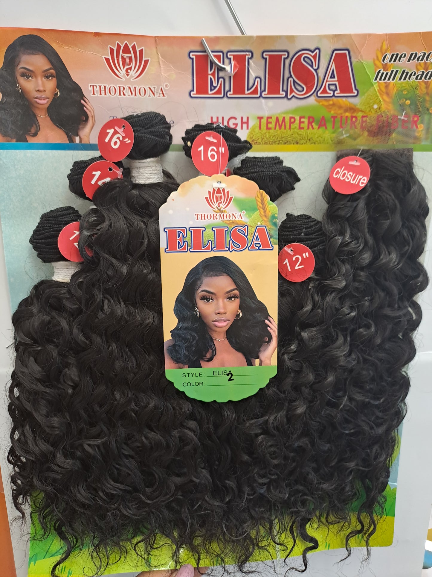 Elisa Weavon Extension with closure colour 2. Natural Black