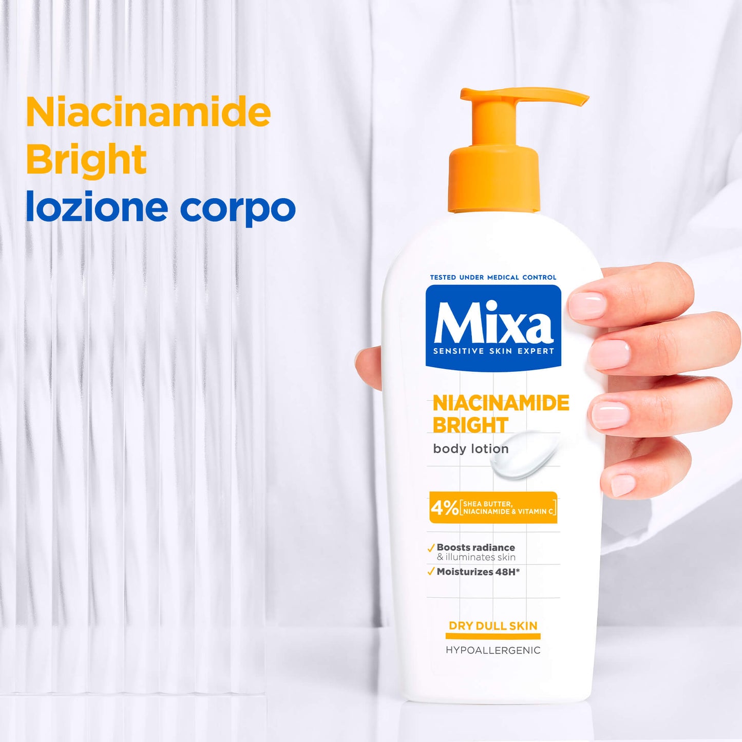 MIXA NIACINAMIDE BRIGHT LOZIONE CORPO PER PELLE SECCA E SPENTA 250ml