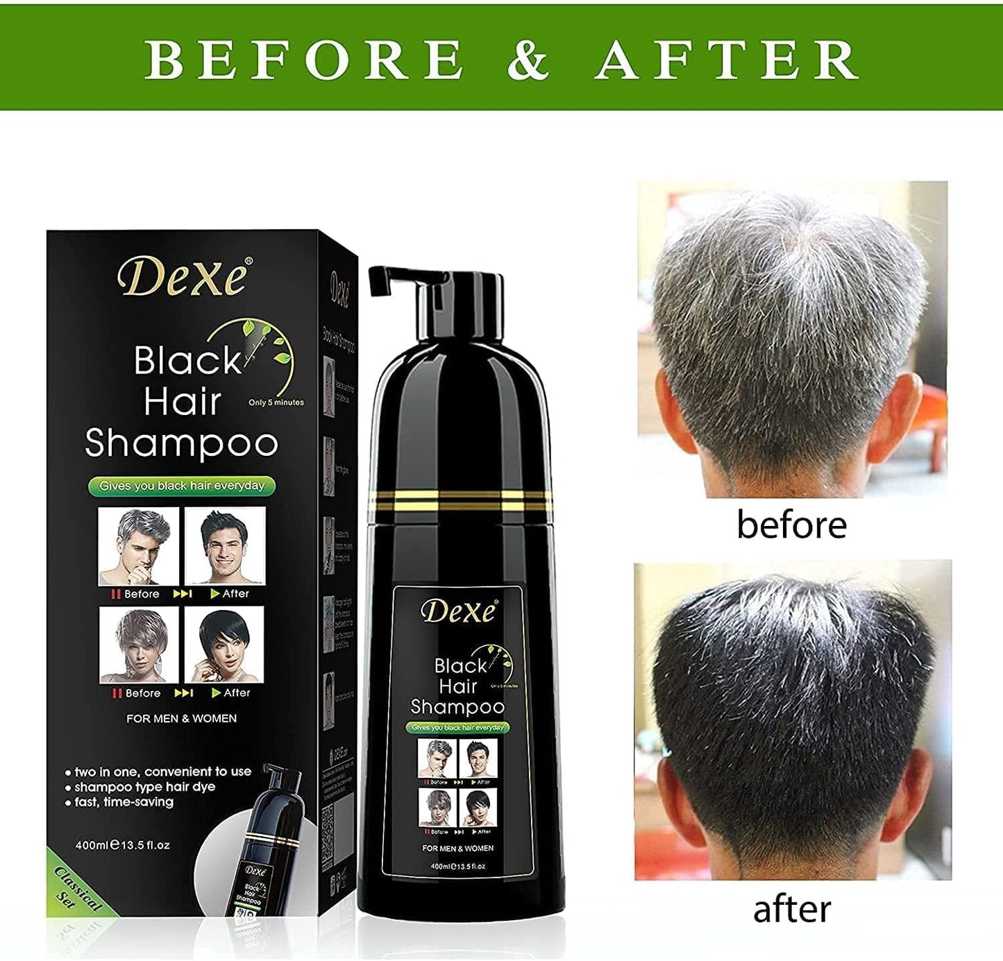 Dexe Black Hair Shampoo Classic 400 ml
