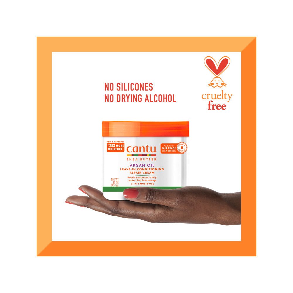 Cantu Argan Oil Leave-In Conditioning Repair Cream 16oz -453g