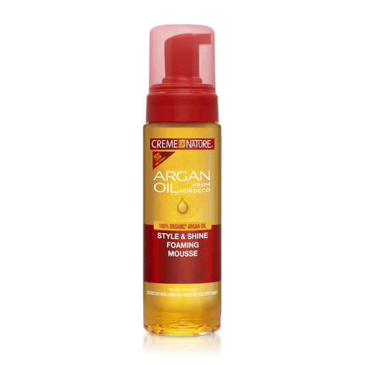 CREME OF NATURE ARGAN OIL STYLE & SHINE FOAMING HAIR MOUSSE 207ML