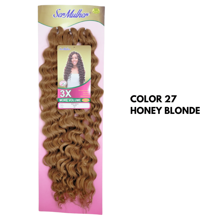 DEEP WAVE- Extension sintetiche di capelli ondulati per Crochet Braids- 300Gr 65cm